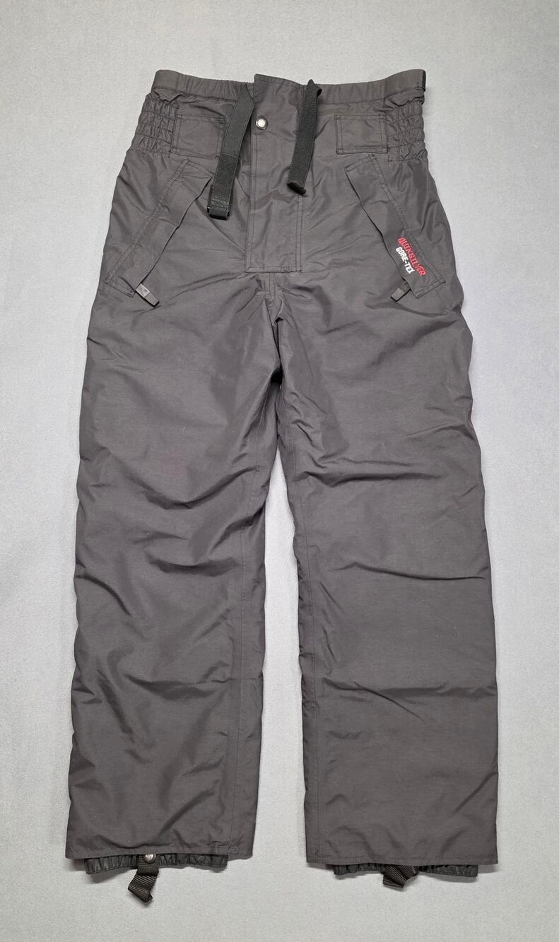 Quicksilver Gore-Tex Snow Pants Mens Small Cargo Black Adjustable 33x29
